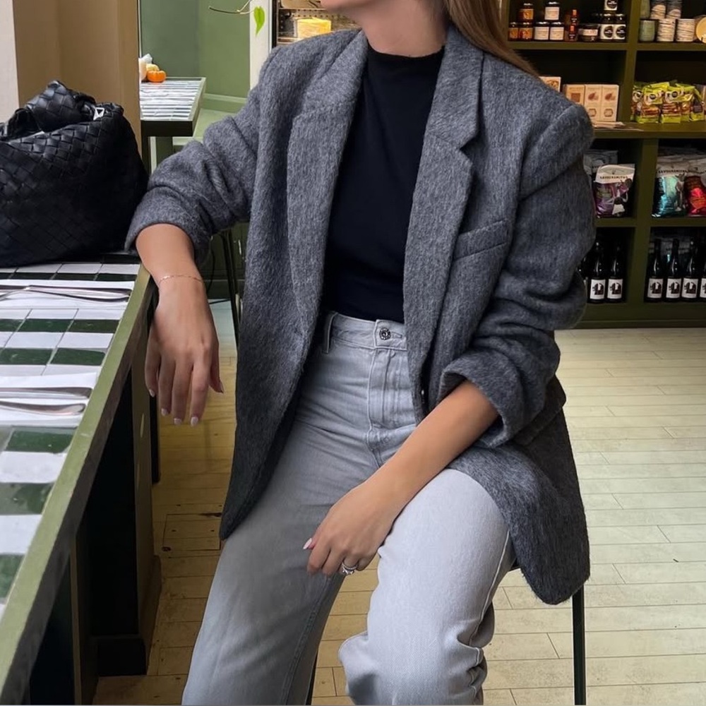 H&M Gray Wool Blazer